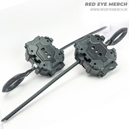 Takara Tomy Full Black Ripcord Launcher [Right] Beyblade Burst | Red Eye Merch