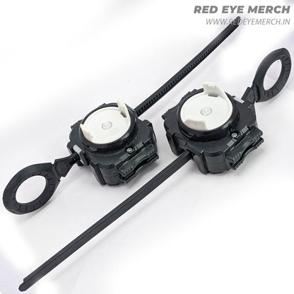 Takara Tomy Full Black Ripcord Launcher [Right] Beyblade Burst | Red Eye Merch