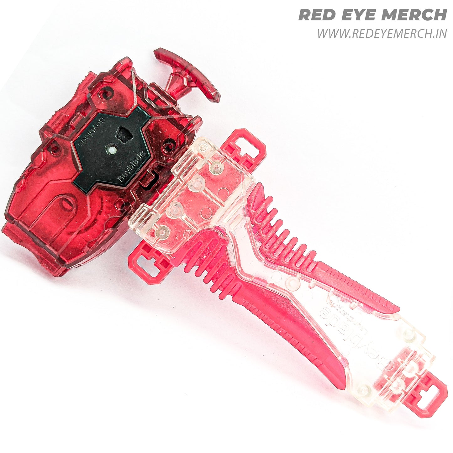 Takara Tomy Red Launcher Set | Grip and String Launcher [Transparent Red] Beyblade Burst