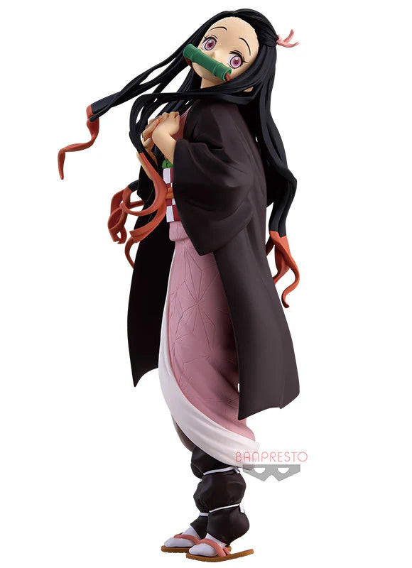 Demon Slayer Nezuko Kamado Glitter & Glamours 8.6" Figure BANDAI Spirits (Pic5) Red eye merch