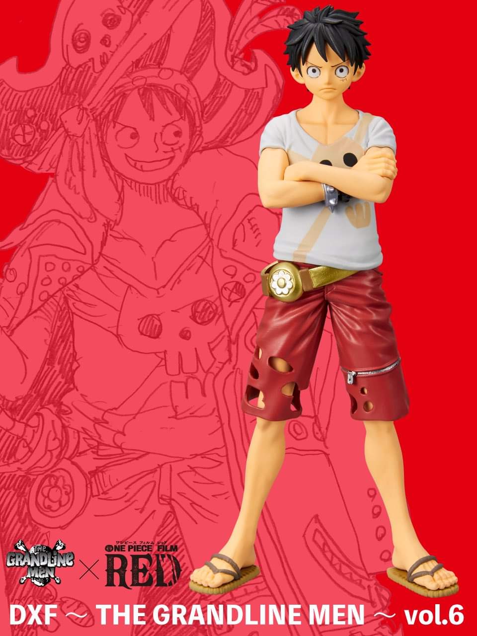 One Piece - Monkey D. Luffy - Film Red DXF The Grandline Men Vol.6 - Banpresto - Red Eye Merch