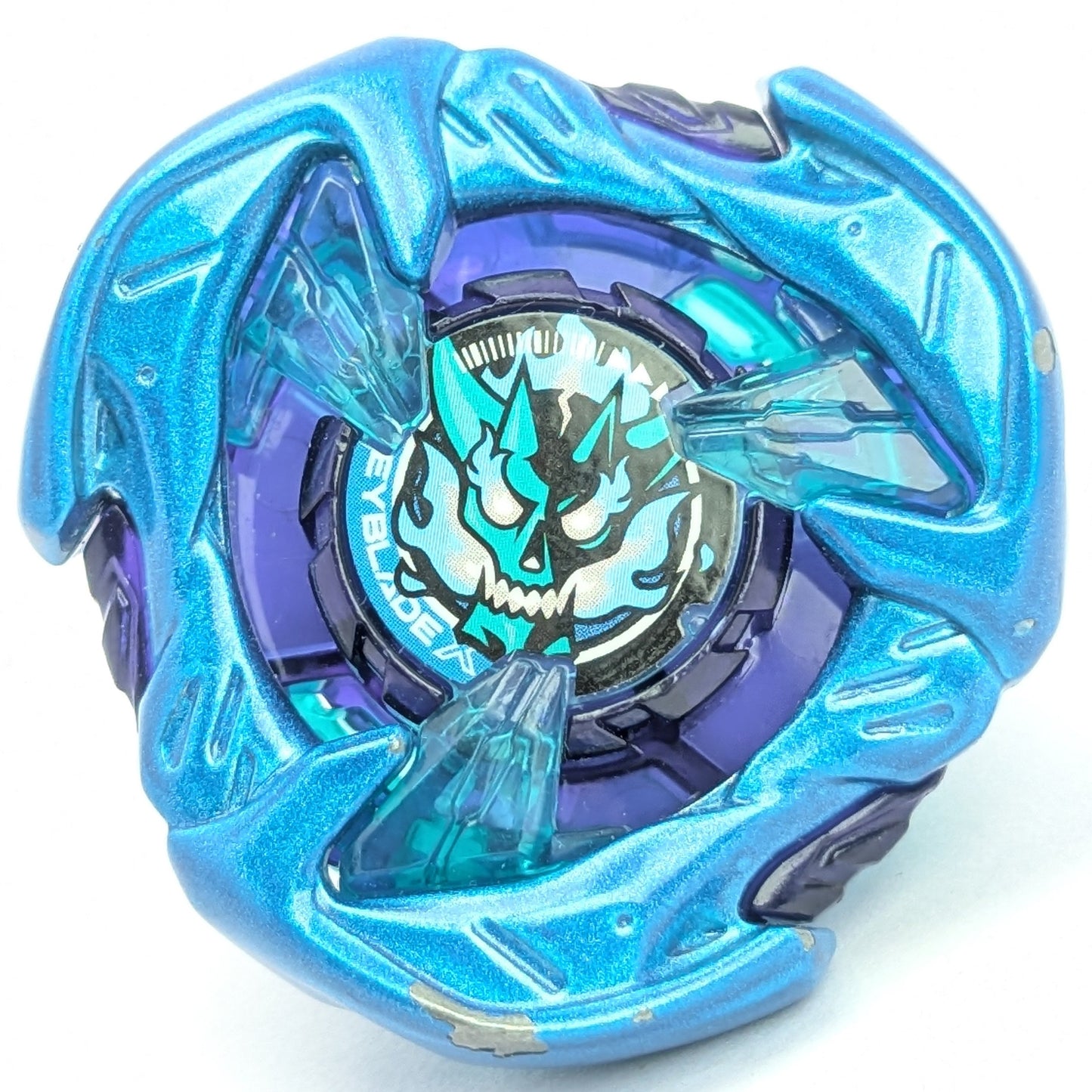 Takaratomy UX-10 Hells Hammer Metal Coat Blue Beyblade X Red Eye Merch