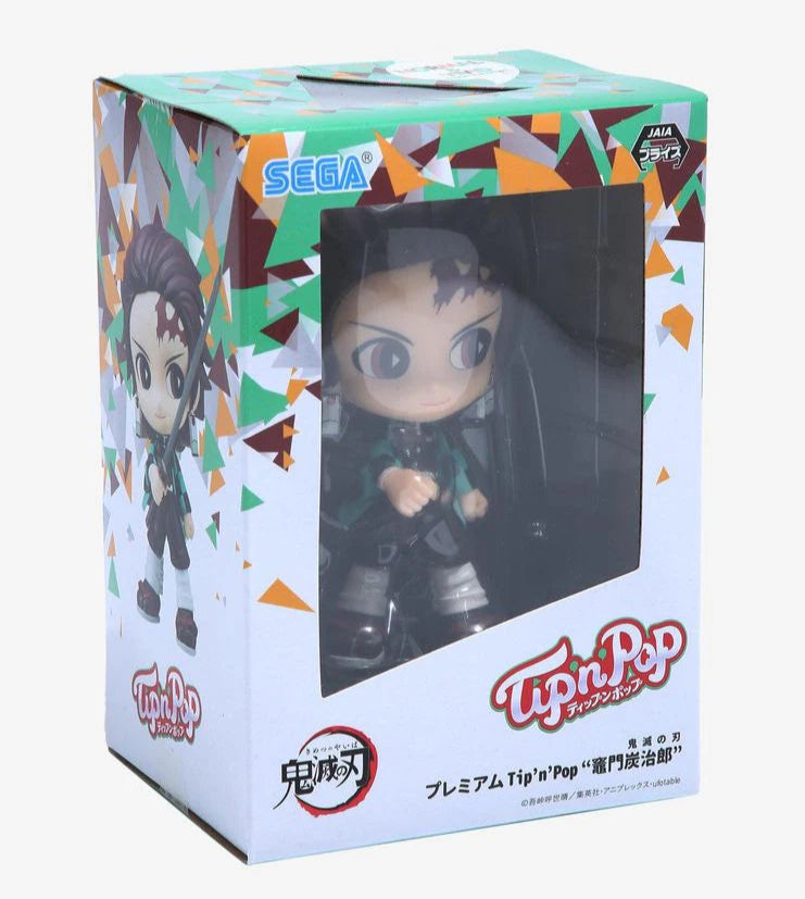 SEGA Demon Slayer Tip n Pop Tanjiro Kamado Figure Kimetsu no Yaiba Red eye merch