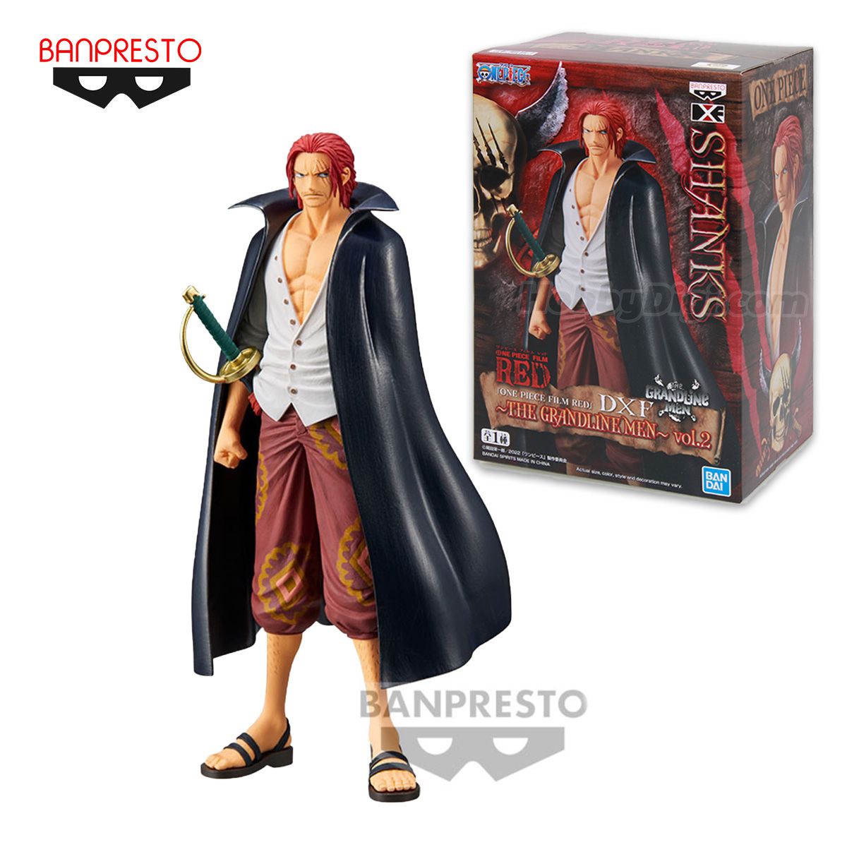 One Piece - Shanks - DFX The Grandline Men Vol 2 - Banpresto - Red Eye Merch